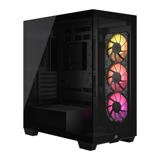 Corsair 3500X ARGB Black Tempered Glass Mid-Tower ATX Case inc 3x RGB Fans