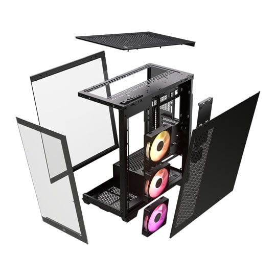 CORSAIR iCUE LINK 3500X RGB Tempered Glass Mid-Tower PC Case Black : image 3
