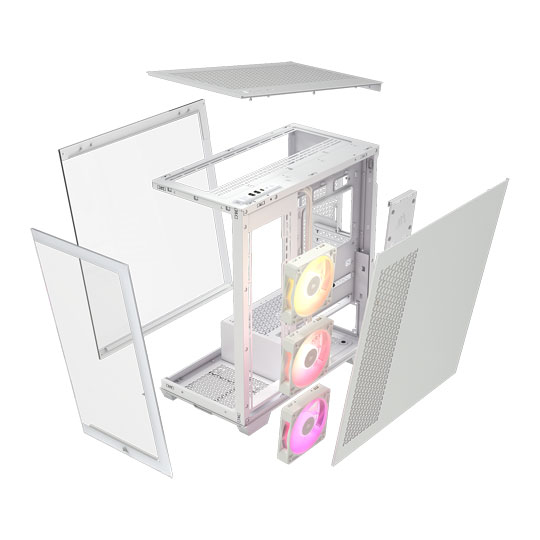 CORSAIR iCUE LINK 3500X RGB Tempered Glass Mid-Tower PC Case White : image 3