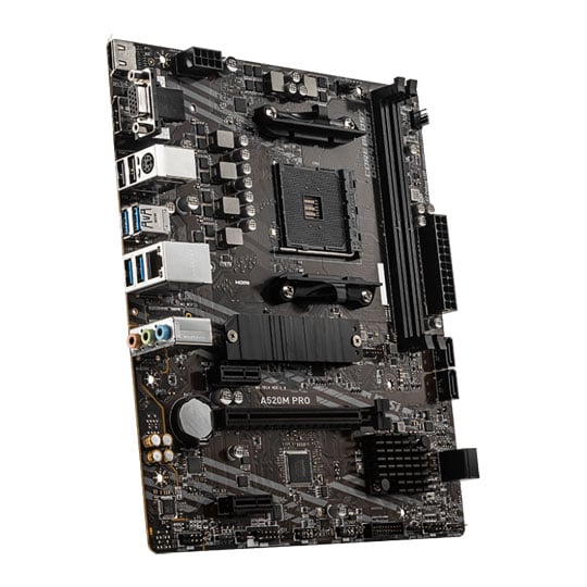 MSI AMD Ryzen A520M PRO AM4 MicroATX Motherboard : image 3