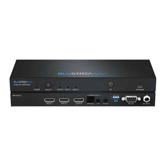 Blustream 2-Way 4K HDMI Switch with Audio Breakout