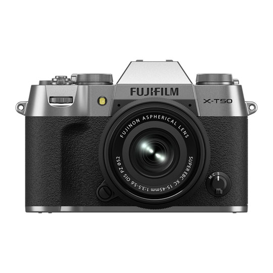 Fujifilm X-T50 Camera with XC15-45mm F3.5-5.6 OIS PZ (Silver)