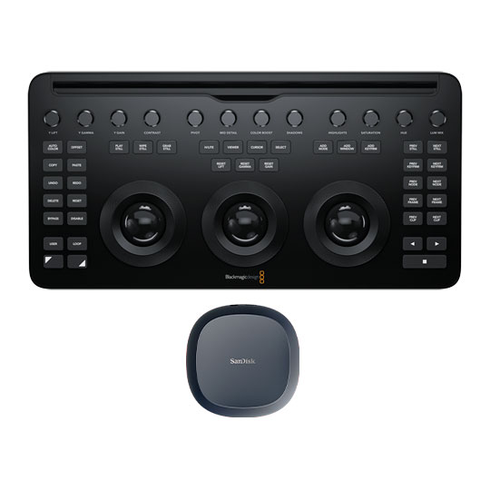 Blackmagic Design DaVinci Resolve Micro Color Panel (EN) + SanDisk Desk Drive 8TB