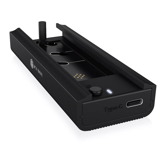 ICY BOX M.2 NVMe/SATA SSD USB A/C Gen 2 External Enclosure Black