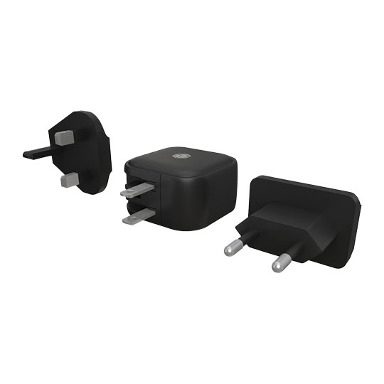 ICY BOX 2-port UK/US/EU Travel Wall Charger 1C1A 30W : image 2