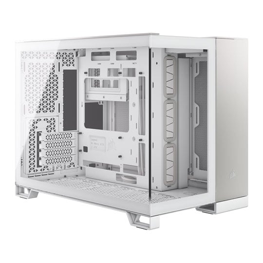 Corsair 2500X White/Satin Grey Aluminium Dual Chamber Tempered Glass Micro ATX PC