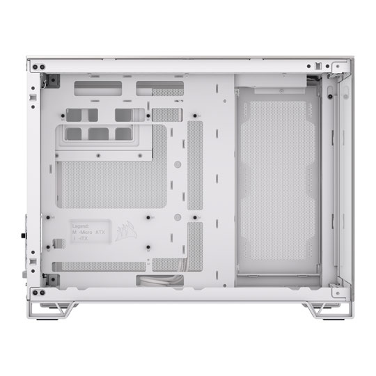 Corsair 2500X White/Satin Grey Aluminium Dual Chamber Tempered Glass Micro ATX PC