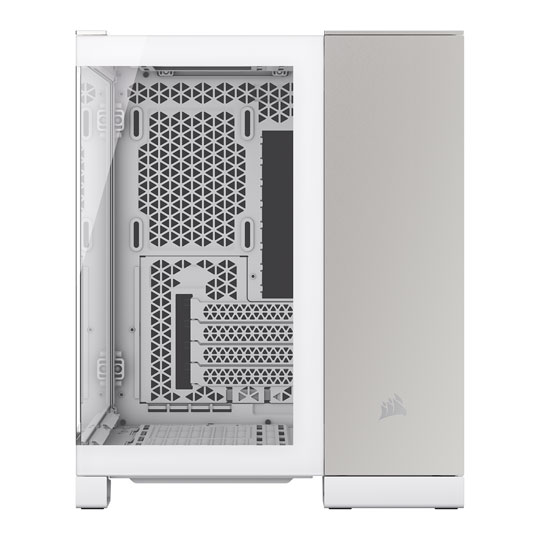 Corsair 2500X White/Satin Grey Aluminium Dual Chamber Tempered Glass Micro ATX PC : image 4