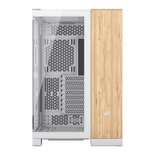 Corsair 6500X White/Bamboo Dual Chamber Tempered Glass Mid Tower PC Case : image 4