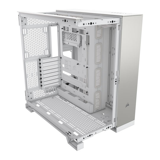 Corsair 6500X White/Satin Grey Aluminium Dual Chamber Tempered Glass Mid Tower PC