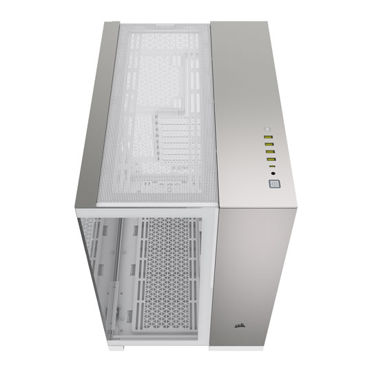 Corsair 6500X White/Satin Grey Aluminium Dual Chamber Tempered Glass Mid Tower PC : image 3