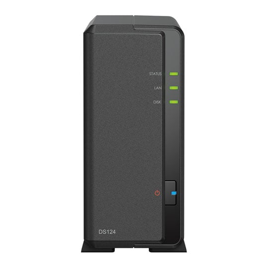 Synology DiskStation DS124 1 Bay Desktop NAS Enclosure with 1x 12TB Synology HAT3310 HDD
