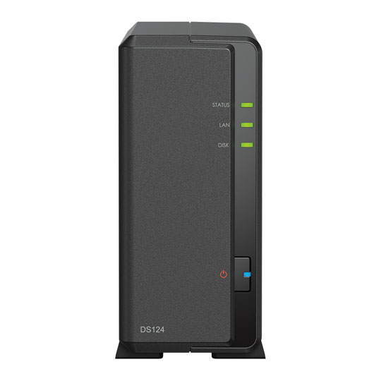 Synology DiskStation DS124 1 Bay Desktop NAS Enclosure with 1x 8TB Synology HAT3310 HDD