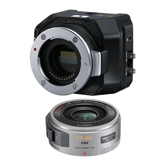Blackmagic Design Micro Studio Camera 4K G2 with Silver Lumix 14-42mm Lens Bundle