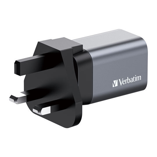 Verbatim 35W UK/US/EU 2-Port GaN Wall Charger With Power Delivery : image 3