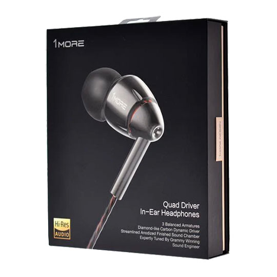 1MORE Quad Driver In-Ear Headphones - Grey : image 4