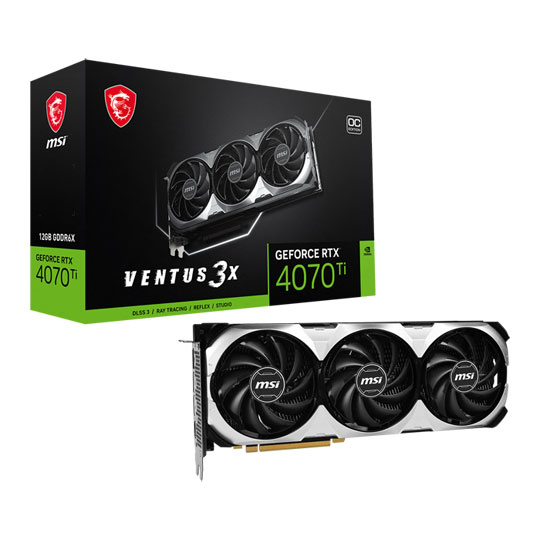 MSI NVIDIA GeForce RTX 4070 Ti 12GB VENTUS 3X OC Ada Lovelace Open Box