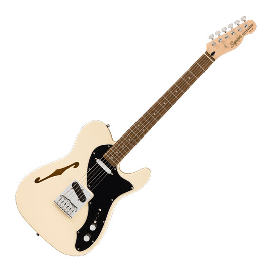 Squier - Affinity Telecaster Thinline - Olympic White with Maple Fingerboard