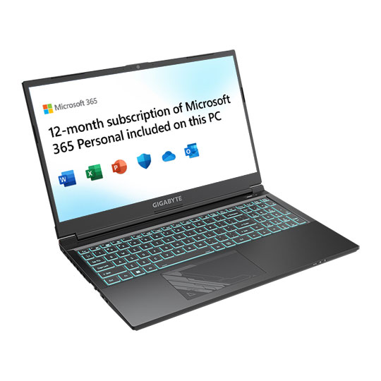 Gigabyte G5 MF5 (2024) 15.6" FHD 144Hz i7 GeForce RTX 4050 Gaming Laptop /w Office 365