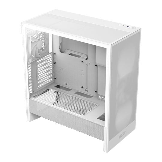 NZXT H5 Flow White Mid Tower Tempered Glass PC Gaming Case