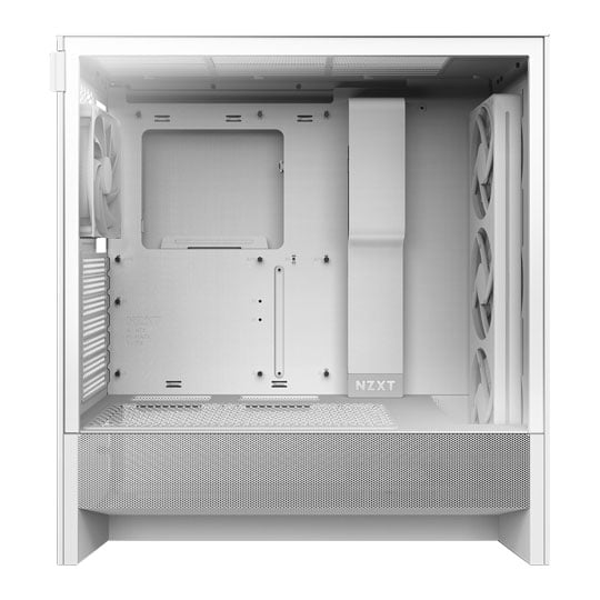 NZXT H5 Flow RGB White Mid Tower Tempered Glass PC Gaming Case