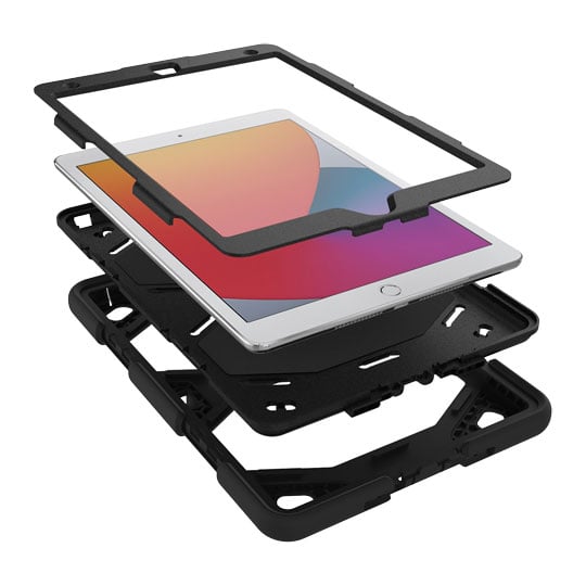 JLC Rhino Shell Case & Screen Protector for iPad 10.2 (2021) - Black