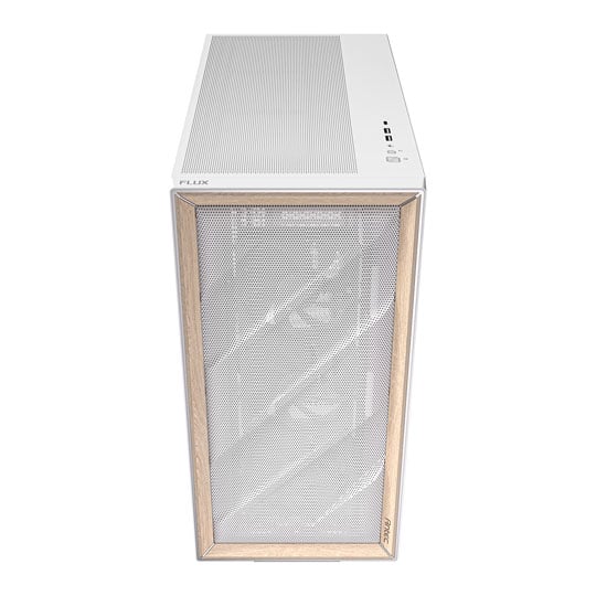 Antec Flux Mid Tower Tempered Glass White/Wood PC Gaming Case : image 3