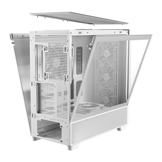 Antec Flux Mid Tower Tempered Glass White/Wood PC Gaming Case Antec Flux Mid Tower Tempered Glass White/Wood PC Gaming Case