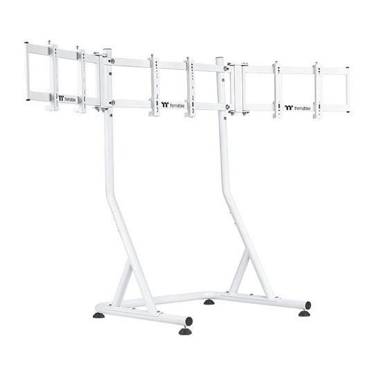 Thermaltake Triple Racing Monitor Stand, Snow (White)
