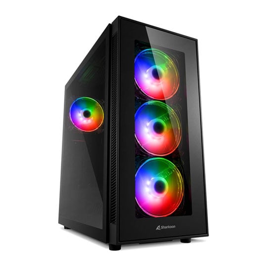 Sharkoon TG5 Pro RGB Black Mid-Tower Dual Tempered Glass PC Gaming Case