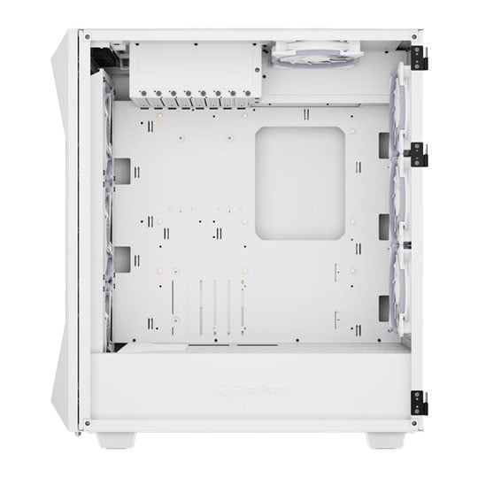 Sharkoon REV300 White Mid Tower Tempered Glass PC Gaming Case