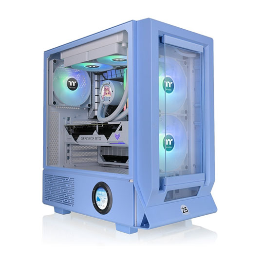Thermaltake Ceres 350 MX Hydrangea Blue Mid Tower Tempered Glass PC Gaming Case