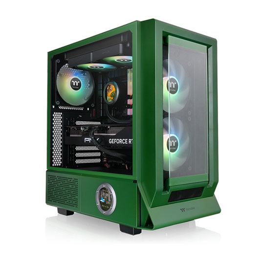 Thermaltake Ceres 350 MX Racing Green Mid Tower Tempered Glass PC Gaming Case