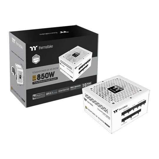 Thermaltake Toughpower GF A3 Snow 850 Watt Fully Modular 80+ Gold ATX 3.1 Power Supply