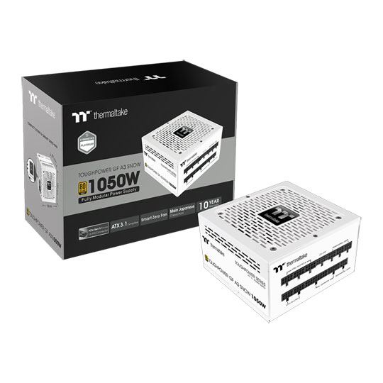 Thermaltake Toughpower GF A3 Snow 1050 Watt Fully Modular 80+ Gold ATX 3.1 Power Supply