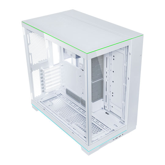 Lian Li O11 Dynamic EVO RGB White Dual Chamber Mid Tower Tempered Glass Reversible PC Gaming Case : image 2