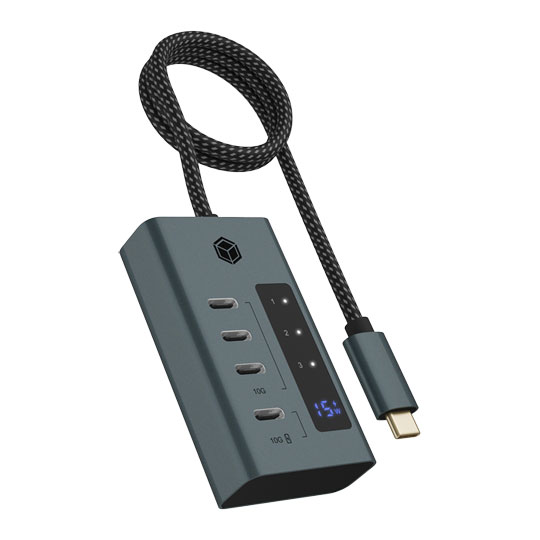 ICY BOX USB 3.2 Gen 2 Type-C Hub with 20W Power Delivery & Display