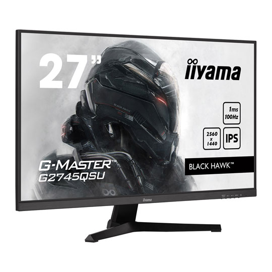 iiyama 27" G-MASTER G2745QSU-B1 QHD 100Hz Adaptive Sync IPS Gaming Monitor with Speakers : image 2