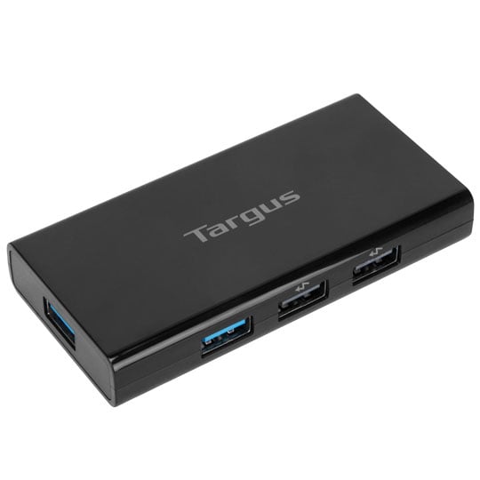 7 Port Targus USB3.0 Powered Hub with PD USB A / C PC/MAC Black