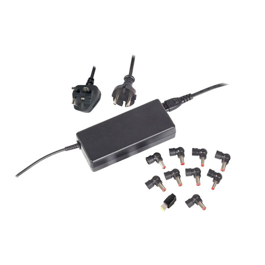 Targus 90W Ultra-Flexible 19V Laptop Charger Multi Tip (x10) - Black