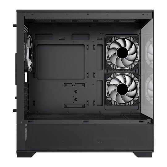 GameMax Vista Mini Tempered Glass MicroATX Tower PC Case Black with ARBB PWM Hub