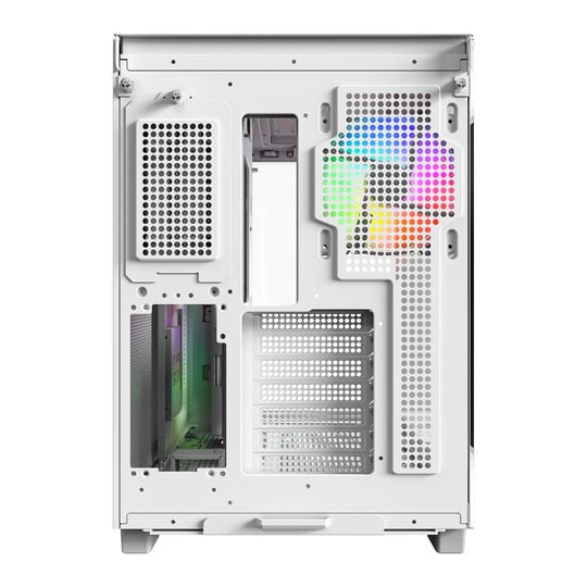 Montech KING 65 PRO White Mid Tower Dual Chamber Case 3x RGB Fans with 6 Port Fan Hub : image 4