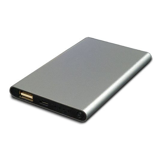 Xclio 4000mAh Compact Power Bank w/ LED Indicator Metallic Grey