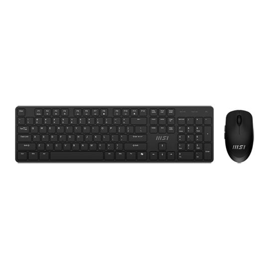 MSI FORGE K200 Wireless Keyboard / Mouse Combo UK Layout, Black
