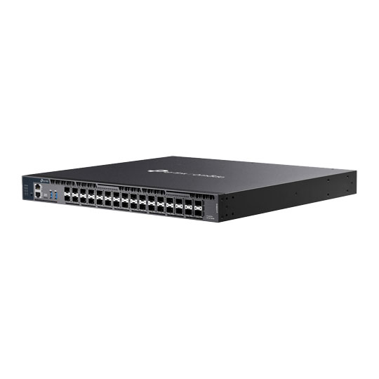 tp-link 32-Port Layer 3 Web Managed Rackmount Switch with Physical Stacking & Link Aggregation