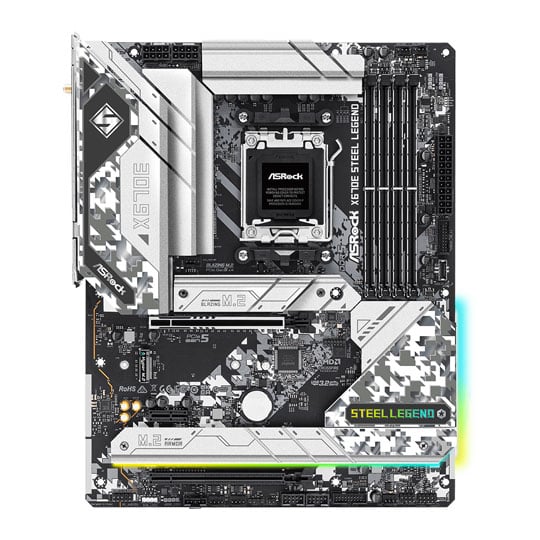 ASRock AMD Ryzen X670E Steel Legend AM5 PCIe 5.0 DDR5 ATX Refurbished Motherboard ASRock AMD Ryzen X670E Steel Legend AM5 PCIe 5.0 DDR5 ATX Refurbished Motherboard