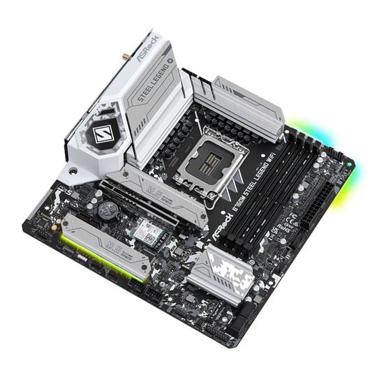 ASRock Intel B760M STEEL LEGEND WIFI Micro-ATX Refurbished Motherboard : image 3