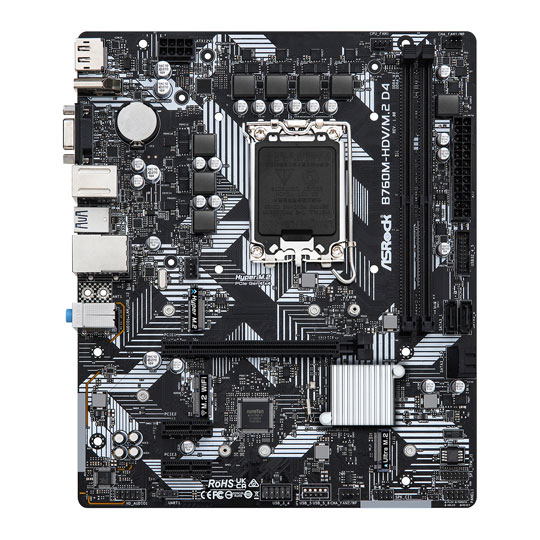 ASRock Intel B760M-HDV/M.2 D4  Micro-ATX Refurbished Motherboard : image 2