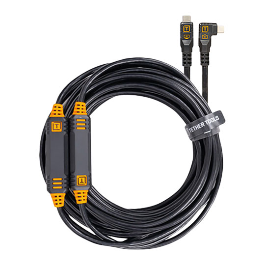 TetherTools Tether Pro 9.4m USB-C to USB-C Straight to Right Angle Cable : image 1