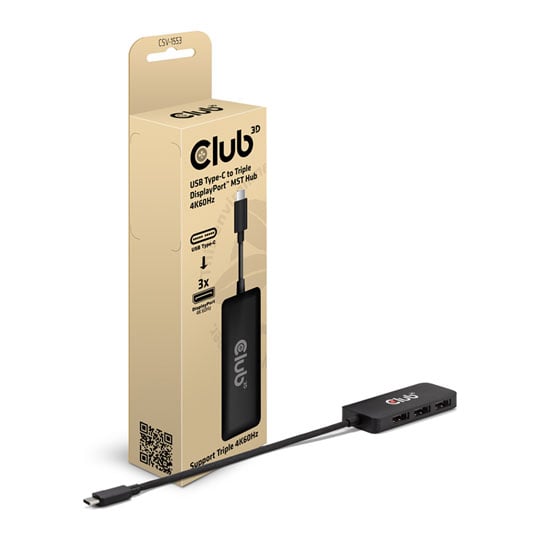 Club3D USB Type-C to Triple DisplayPort™ 4K60Hz MST Hub
